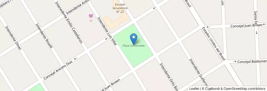 Mapa de ubicacion de Plaza Esmeralda en Argentina, Buenos Aires, Partido De Florencio Varela, Florencio Varela.