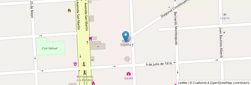 Mapa de ubicacion de Plaza España en 아르헨티나, 부에노스아이레스주, Partido De Florencio Varela, Florencio Varela.