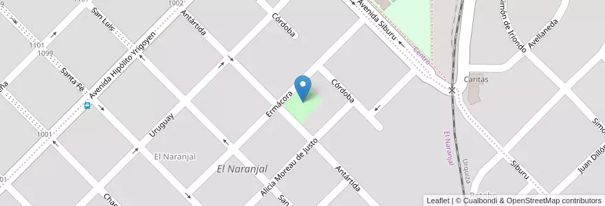 Mapa de ubicacion de Plaza Esperanza en 阿根廷, 恩特雷里奥斯省, Departamento Federación, Distrito Mandisoví, Chajarí.