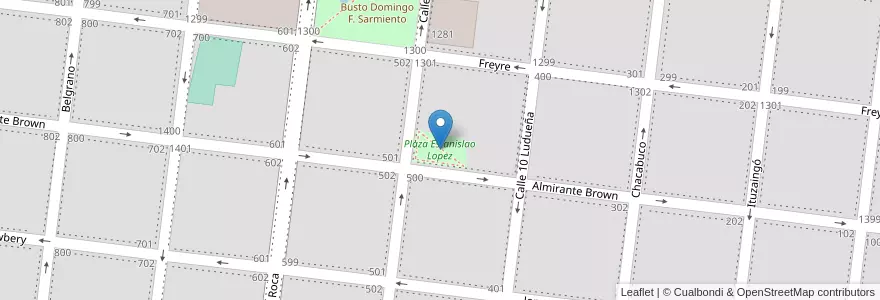 Mapa de ubicacion de Plaza Estanislao Lopez en Argentina, Santa Fe, Departamento General Obligado, Municipio De Reconquista, Reconquista.