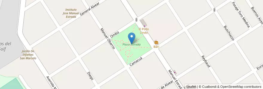 Mapa de ubicacion de Plaza Estrada en آرژانتین, استان بوئنوس آیرس, Partido De Tigre, Don Torcuato.