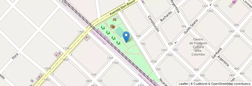Mapa de ubicacion de Plaza Etcheverry en Argentinië, Buenos Aires, Partido De La Matanza.