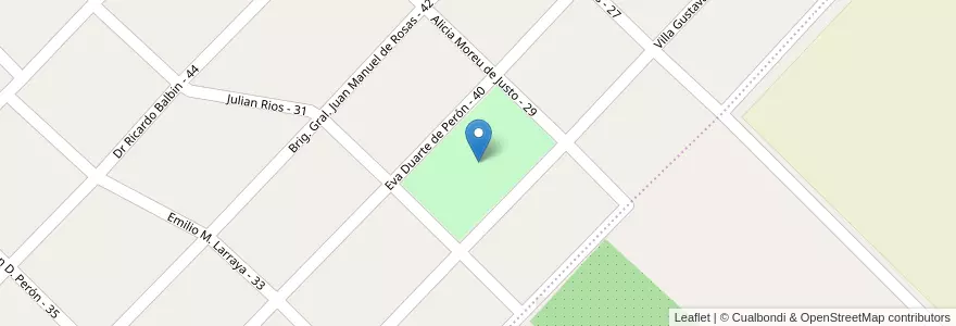 Mapa de ubicacion de Plaza Eva Duarte de Peron en Argentinien, Provinz Buenos Aires, Partido De General Pueyrredón, Ciudad De Batán.