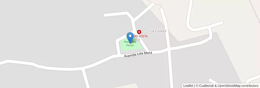 Mapa de ubicacion de Plaza Eva Peron en アルゼンチン, トゥクマン州, Departamento Tafí Del Valle, Municipio De Tafí Del Valle, Tafí Del Valle.