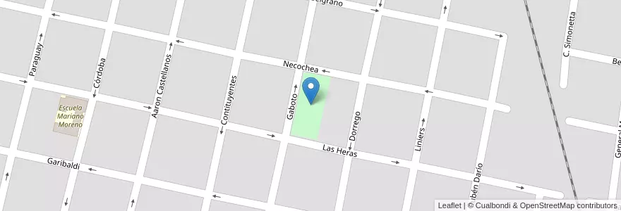 Mapa de ubicacion de Plaza Eva Peron en Argentina, Santa Fe, Departamento Castellanos, Municipio De Rafaela.