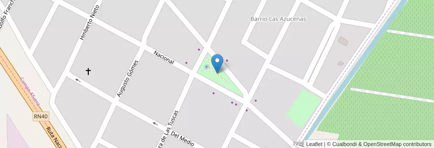 Mapa de ubicacion de Plaza Eva Perón en Arjantin, San Juan, Şili, Albardón, Campo Afuera.