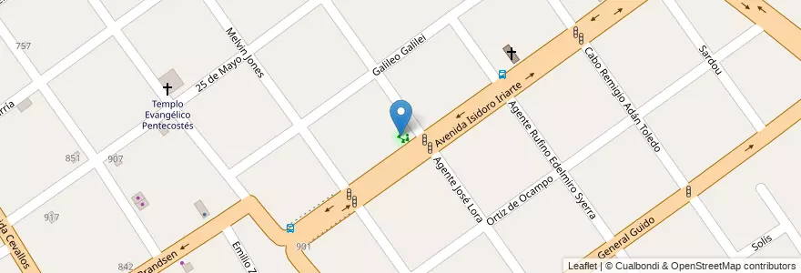 Mapa de ubicacion de Plaza Eva Perón en 아르헨티나, 부에노스아이레스주, Partido De Quilmes, Quilmes.