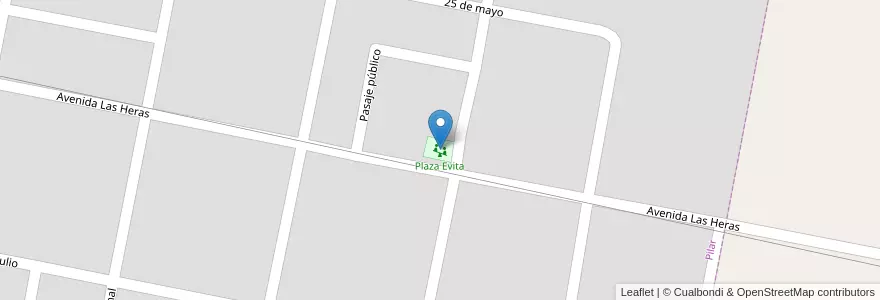 Mapa de ubicacion de Plaza Evita en Argentinië, Santa Fe, Departamento Las Colonias, Municipio De Pilar, Pilar.