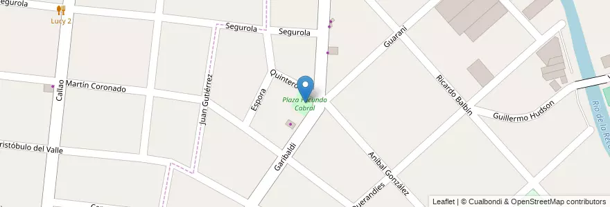 Mapa de ubicacion de Plaza Facundo Cabral en Argentinien, Provinz Buenos Aires, Partido De Tigre, Rincón De Milberg.