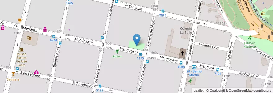 Mapa de ubicacion de Plaza Florencio Sánchez en Аргентина, Санта-Фе, Departamento Rosario, Municipio De Rosario, Росарио.