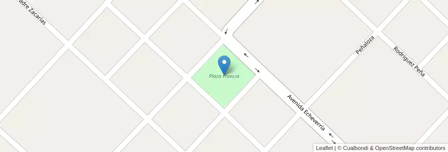 Mapa de ubicacion de Plaza Francia en アルゼンチン, ブエノスアイレス州, Partido De Chivilcoy, Chivilcoy.