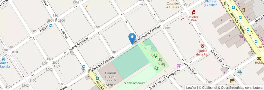 Mapa de ubicacion de Plaza Francisco Ramírez en آرژانتین, Ciudad Autónoma De Buenos Aires, Buenos Aires, Comuna 13.