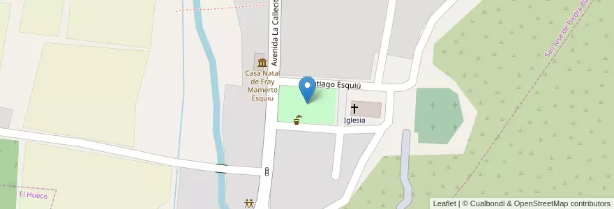 Mapa de ubicacion de Plaza Fray Mamerto Esquiu en Arjantin, Catamarca, Departamento Fray Mamerto Esquiú, Municipio De Fray Mamerto Esquiú, San Jose De Piedra Blanca.