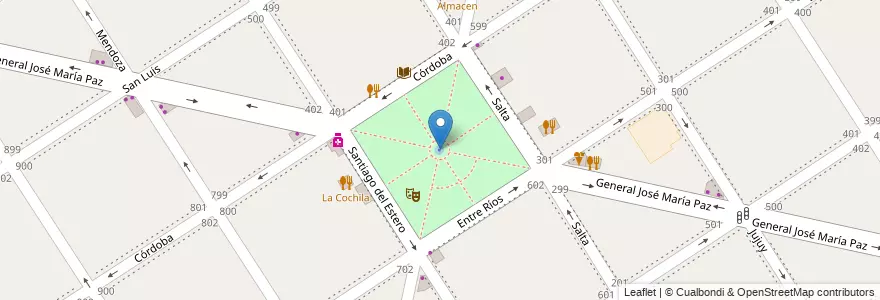 Mapa de ubicacion de Plaza General Ángel Pacheco en Аргентина, Буэнос-Айрес, Partido De Tigre, General Pacheco.