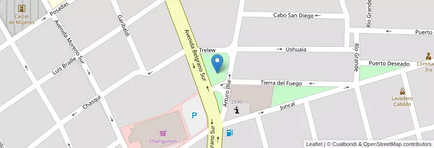 Mapa de ubicacion de Plaza General Belgrano en アルゼンチン, サンティアゴ・デル・エステロ州, Departamento Capital, Santiago Del Estero.