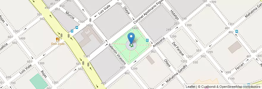 Mapa de ubicacion de Plaza General Benito Nazar, Villa Crespo en Аргентина, Буэнос-Айрес, Буэнос-Айрес, Comuna 6.