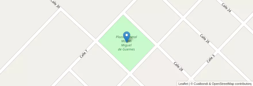 Mapa de ubicacion de Plaza General Martin Miguel de Güemes en Argentina, Provincia Di Buenos Aires, Partido De General Pueyrredón, El Boquerón.