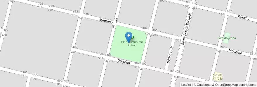 Mapa de ubicacion de Plaza Gerónimo y Francisco Rufino en Argentine, Santa Fe, Departamento General López, Municipio De Rufino.
