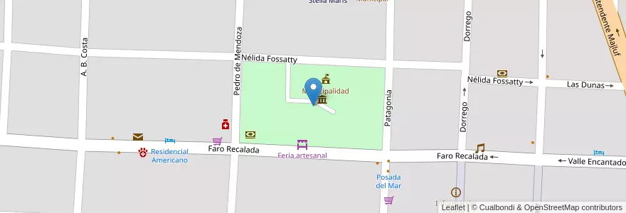 Mapa de ubicacion de Plaza Gral. Belgrano en Arjantin, Buenos Aires, Partido De Monte Hermoso, Monte Hermoso.