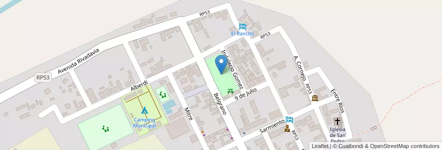 Mapa de ubicacion de Plaza Gral. Güemes en Argentine, Salta, Molinos, Municipio De Molinos.