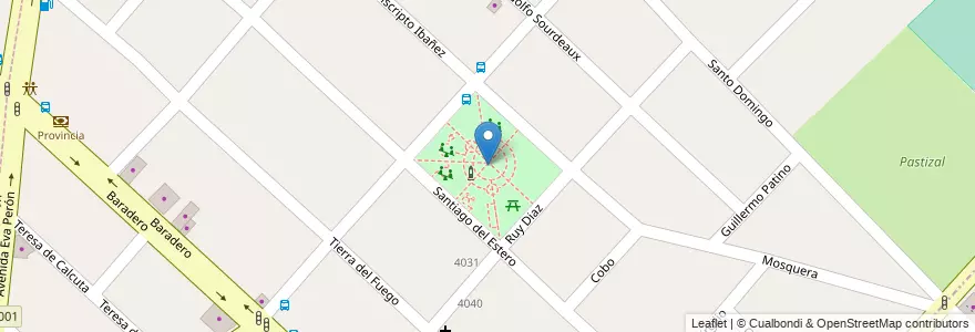 Mapa de ubicacion de Plaza Granaderos de San Martin en Arjantin, Buenos Aires, Partido De Morón, Morón.