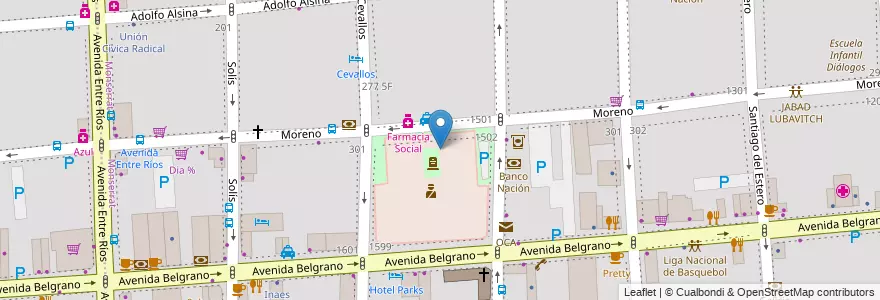 Mapa de ubicacion de Plaza Guardia de Infantería, Montserrat en Argentina, Ciudad Autónoma De Buenos Aires, Comuna 1, Buenos Aires.