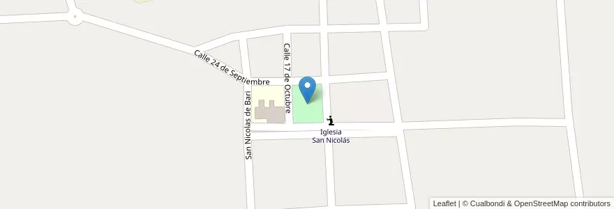 Mapa de ubicacion de Plaza Guillermo Páez en アルゼンチン, チリ, ラ・リオハ州, Coronel Felipe Varela.