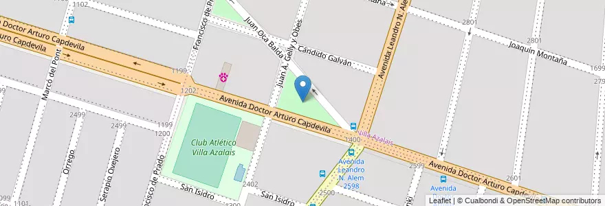 Mapa de ubicacion de Plaza Heraldo Bosio en Аргентина, Кордова, Departamento Capital, Pedanía Capital, Córdoba, Municipio De Córdoba.