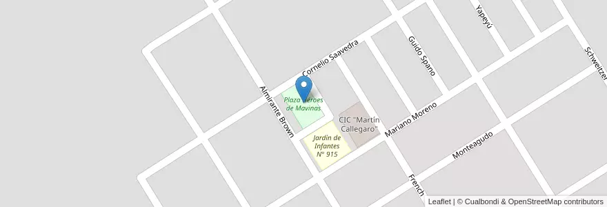 Mapa de ubicacion de Plaza Héroes de Mavinas en Argentine, Province De Buenos Aires, Partido De Nueve De Julio, Cuartel Nueve De Julio Rural, 9 De Julio.