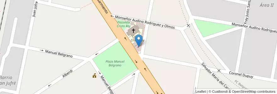 Mapa de ubicacion de Plaza Hogar en Arjantin, San Juan, Şili, Caucete.
