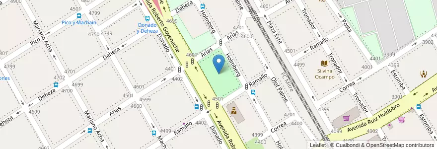 Mapa de ubicacion de Plaza Hungría, Saavedra en الأرجنتين, Ciudad Autónoma De Buenos Aires, Comuna 12, Partido De Vicente López, Buenos Aires, Vicente López.