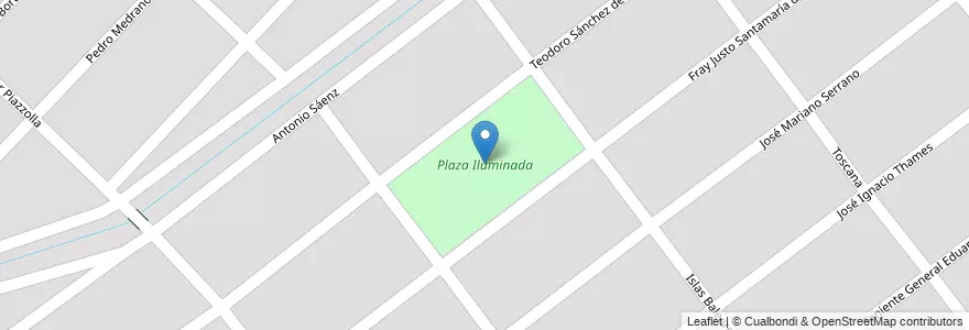 Mapa de ubicacion de Plaza Iluminada en Argentina, Provincia Di Buenos Aires, Partido De General Pueyrredón, Mar Del Plata.