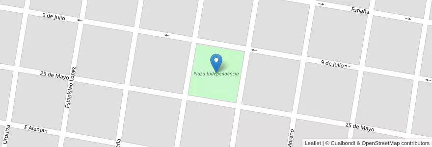 Mapa de ubicacion de Plaza Independencia en Argentine, Santa Fe, Departamento Vera, Municipio De Vera, Vera.