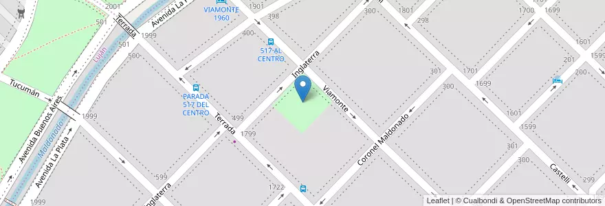 Mapa de ubicacion de Plaza Inmigrantes Croatas en Arjantin, Buenos Aires, Partido De Bahía Blanca, Bahía Blanca.