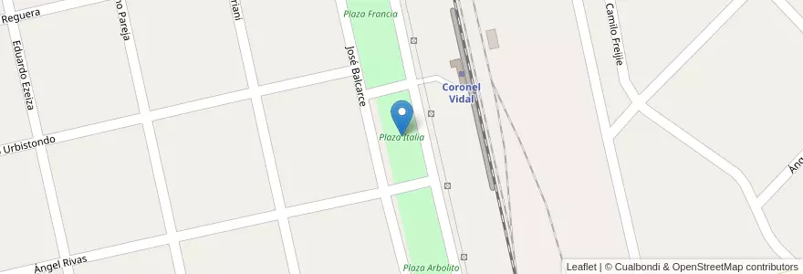 Mapa de ubicacion de Plaza Italia en Argentinië, Buenos Aires, Partido De Mar Chiquita.
