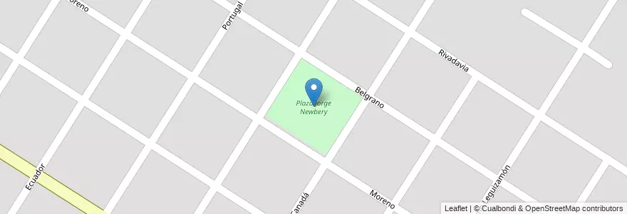 Mapa de ubicacion de Plaza Jorge Newbery en Argentina, Buenos Aires, Partido De General Pueyrredón, Mar Del Plata.