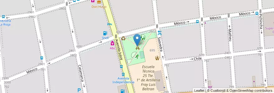 Mapa de ubicacion de Plaza José María Velasco Ibarra, Balvanera en Arjantin, Ciudad Autónoma De Buenos Aires, Comuna 3, Buenos Aires.
