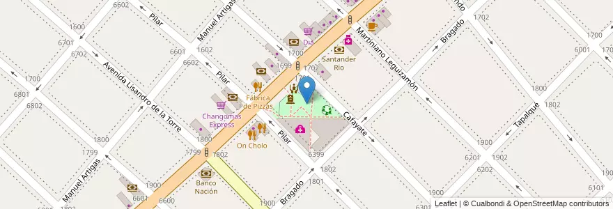 Mapa de ubicacion de Plaza Juan Francisco Salaberry, Mataderos en Argentinien, Ciudad Autónoma De Buenos Aires, Comuna 9, Buenos Aires.