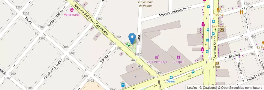 Mapa de ubicacion de Plaza Juan Tronconi, Nueva Pompeya en آرژانتین, Ciudad Autónoma De Buenos Aires, Comuna 4, Buenos Aires.