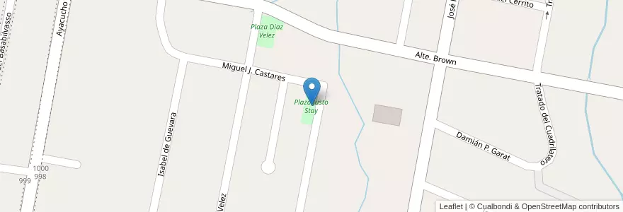 Mapa de ubicacion de Plaza Justo Stay en 阿根廷, 恩特雷里奥斯省, Departamento Paraná, Distrito Sauce, Paraná, Paraná.