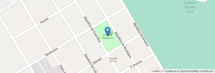 Mapa de ubicacion de Plaza La Esperanza en 아르헨티나, 부에노스아이레스주, Partido De Esteban Echeverría.