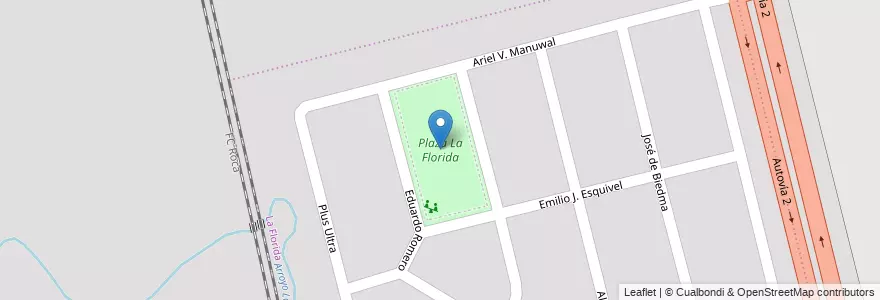 Mapa de ubicacion de Plaza La Florida en الأرجنتين, بوينس آيرس, Partido De General Pueyrredón, مار ديل بلاتا.