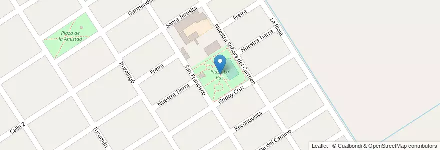 Mapa de ubicacion de Plaza La Paz en Argentina, Buenos Aires, Partido De Tigre, Benavídez.