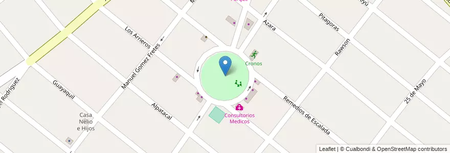 Mapa de ubicacion de Plaza La Rotonda en Argentina, Provincia Di Buenos Aires, Partido De Merlo, Parque San Martín.