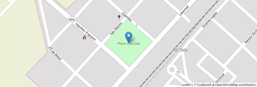Mapa de ubicacion de Plaza Libertad en Argentinië, Salta, La Candelaria, Municipio De El Tala, El Tala.