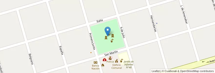 Mapa de ubicacion de Plaza Libertad en 阿根廷, Santa Fe, Departamento Constitución, Municipio De Santa Teresa, Santa Teresa.