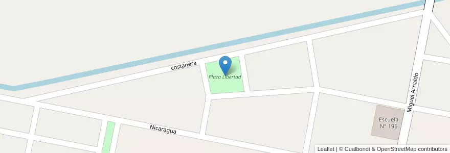 Mapa de ubicacion de Plaza Libertad en الأرجنتين, ريو نيغرو, Departamento General Roca.