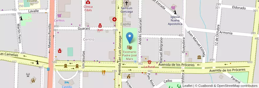 Mapa de ubicacion de Plaza Los Pioneros en Argentine, Misiones, Departamento Libertador General San Martín, Municipio De Capioví, Capioví.