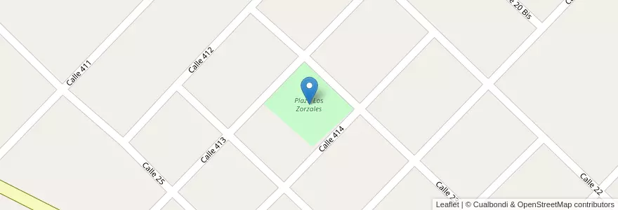 Mapa de ubicacion de Plaza Los Zorzales, Villa Elisa en Argentina, Buenos Aires, Partido De La Plata, Villa Elisa.