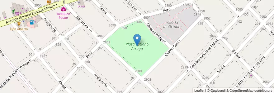 Mapa de ubicacion de Plaza Luciano Arruga en الأرجنتين, بوينس آيرس, Partido De La Matanza, Lomas Del Mirador.